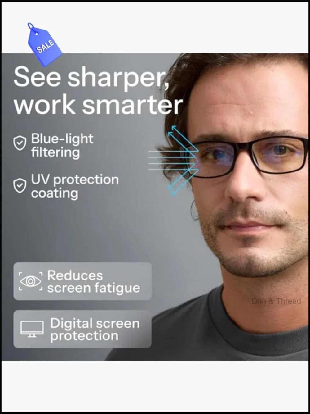 5 Pack Blue Light Reading Glasses for Men Women Spring Hinge Stylish
